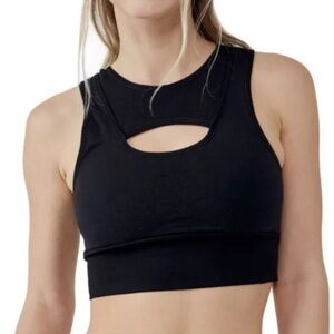 NWT free people movement every single time cut out bra xs/s in black